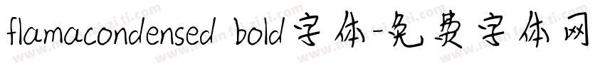 flamacondensed bold字体字体转换